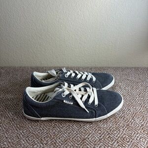 Taos Star Charcoal Grey Wash Canvas Low Top Casual Sneakers Sz 10 Women's EUC